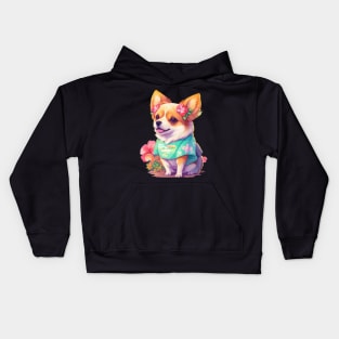 Dog Hawaiian Kids Hoodie